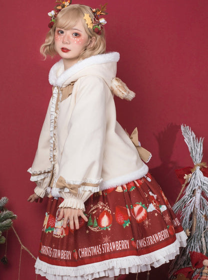 ロリータジャケットケープベルベットビッグリボン