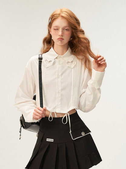 ショートハートシャツ ガーリー