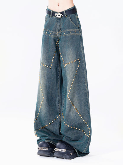 Lockere, weite Jeanshose