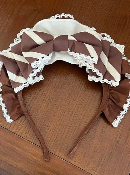 Süße Rüsche + Blusenrock Armwärmer Schokolade + Spitzenband Catsuit + Short Lolita