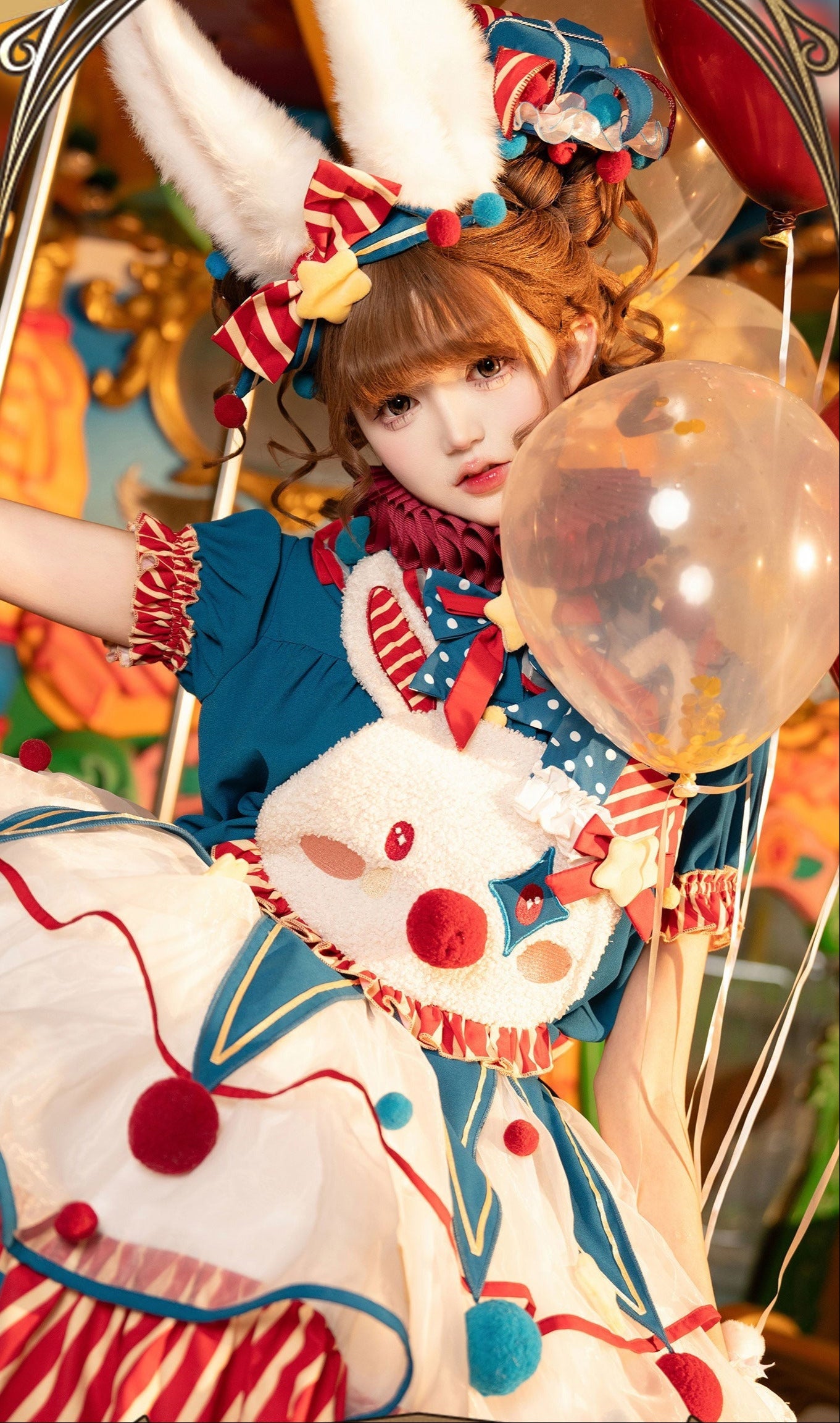 Complete Dress Pierrot Bunny Setup Circus