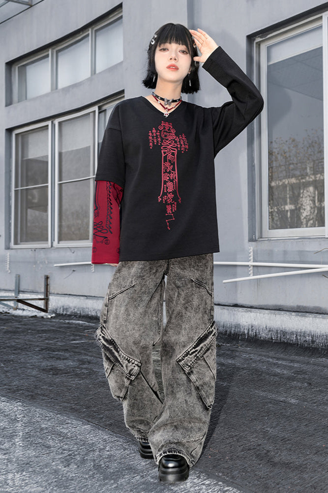 トップVネックチャイナパーソナライズ