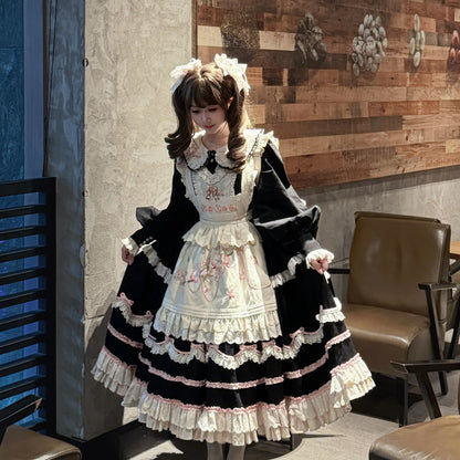 Dawn Cherry Blossom Shadow Lolita OP – Feng Ling Symphony Series | Wind Spirit Symphony