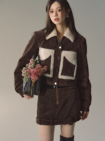 Cordjacke mit Doppeldesign