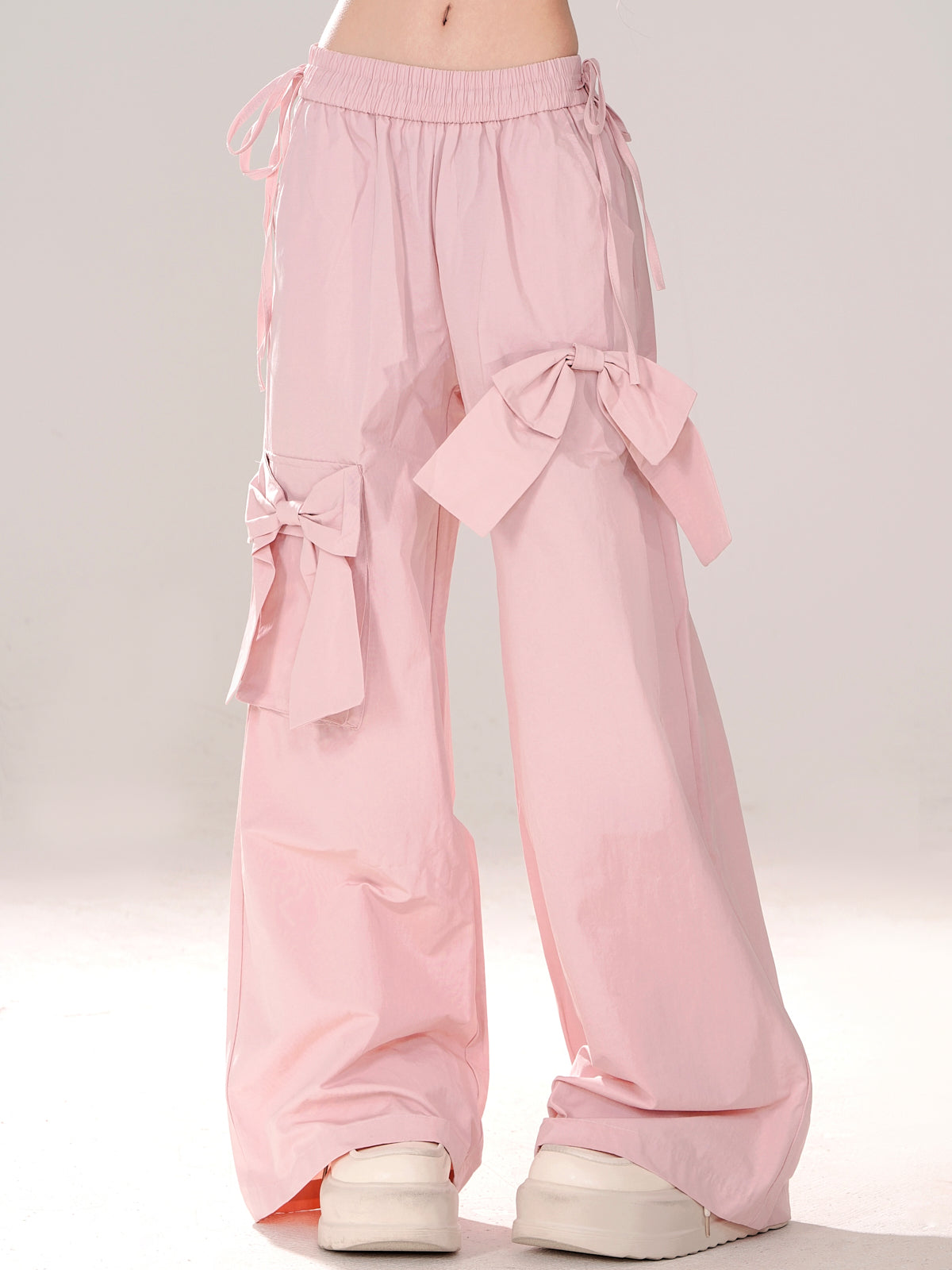 Bow Pants Pinky Loose Big Sweet