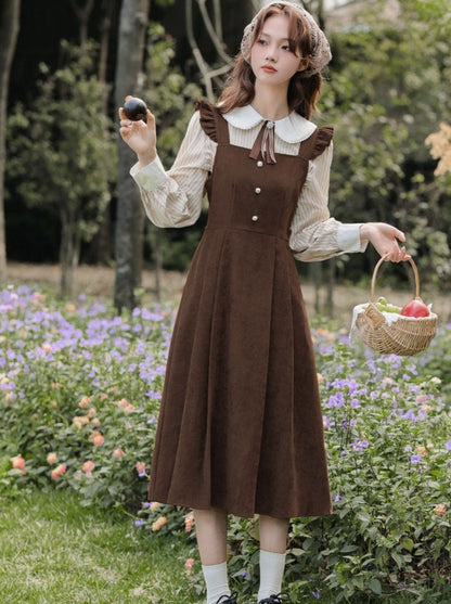 Stil College Stück Hosenträger Hemd Zwei Kleid Amerikanischen