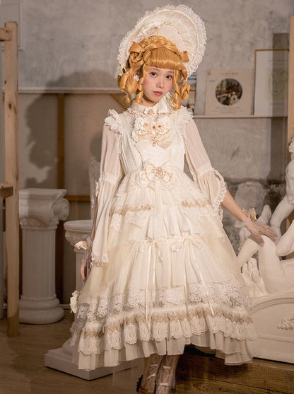 ゴージャスなプリンセスロリータのウェディングドレス