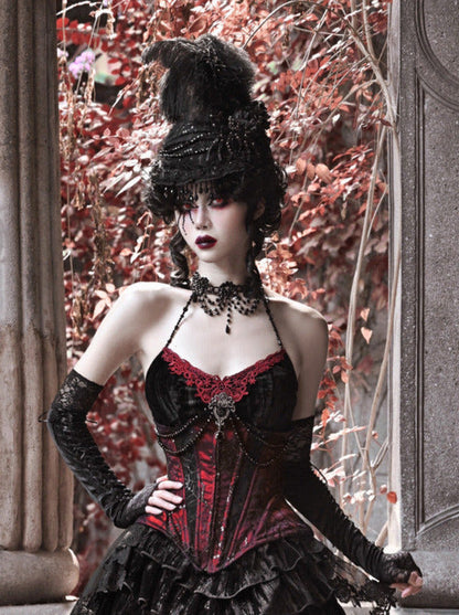 Flat Spider Lace Gothic Hat Coat Victoria