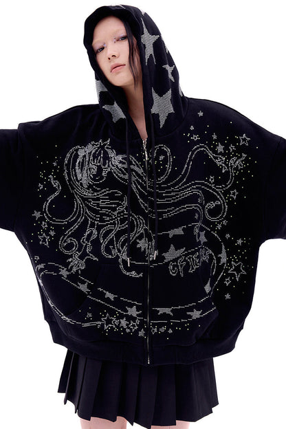 Sweatshirt Crystal Girl Schlangen-Hoodie