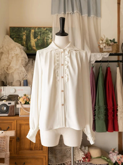 シャツ ダブル エレガント カラー レトロ