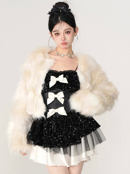 ミルクボリュームファーショートコート