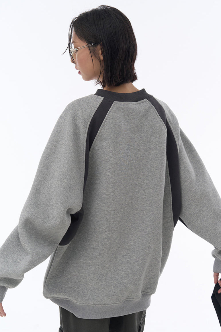 Patchwork Sweater V-Neck