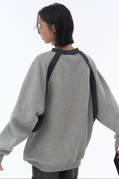 Patchwork Sweater V-Neck