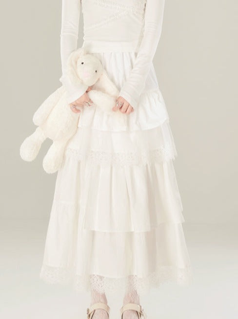 Rock Cake Lace Weiß Pure