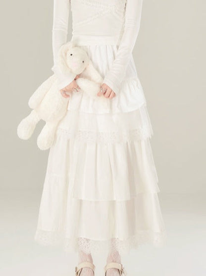 Rock Cake Lace Weiß Pure