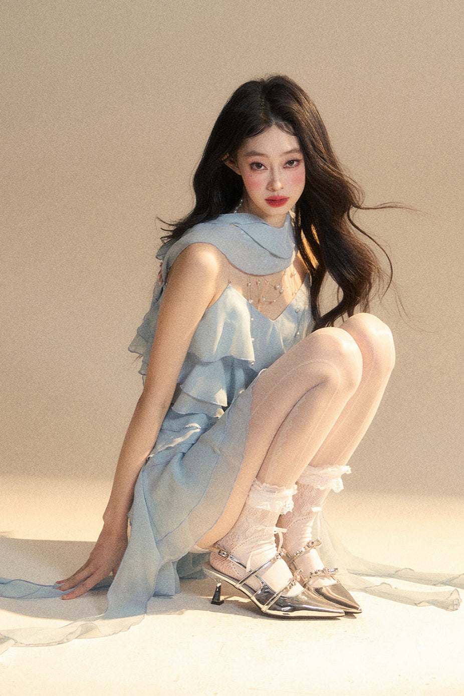 スカート+ショートキャミソール アニメ シフォン