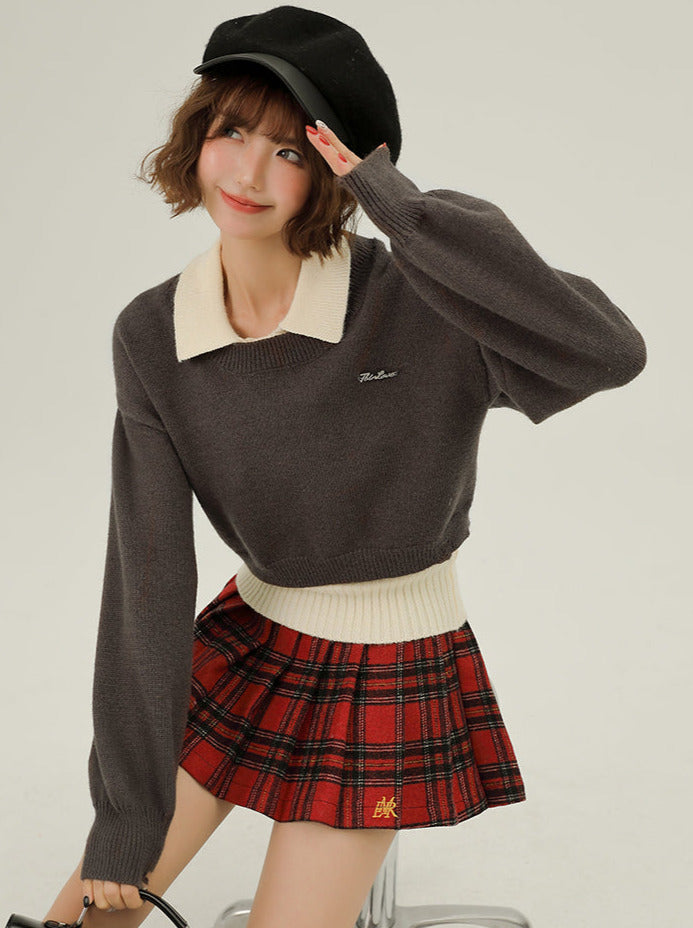 Piece Top Layered Two Set Knit