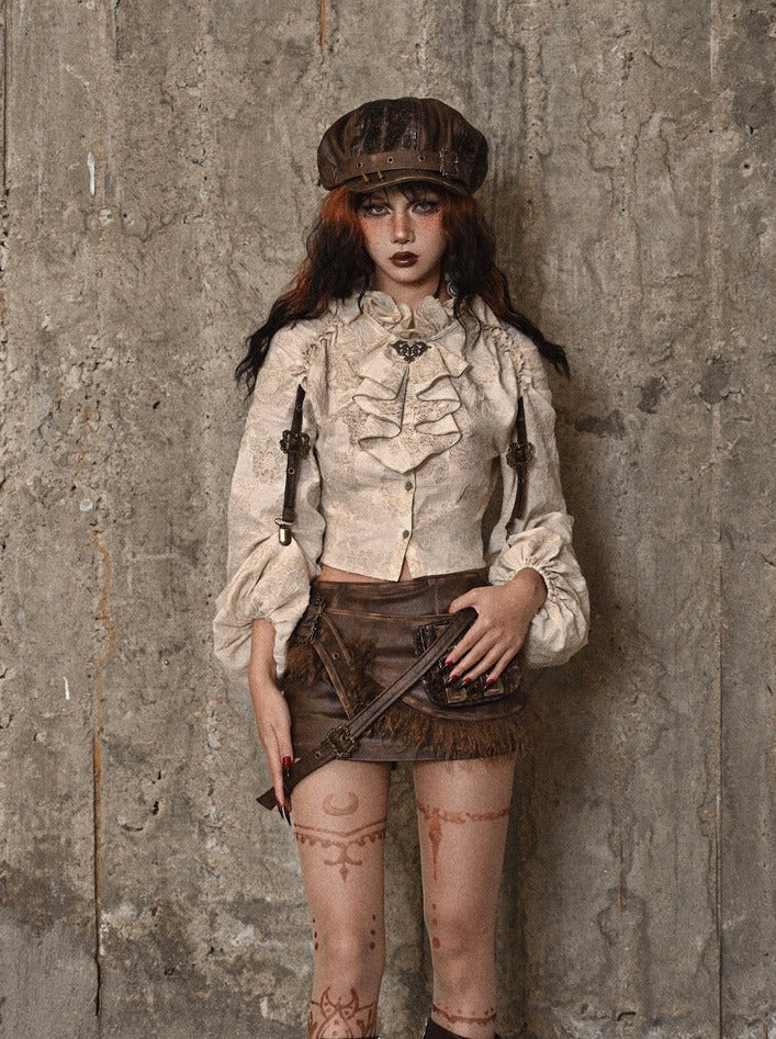 Flower Sleeve Blouse Voluminous