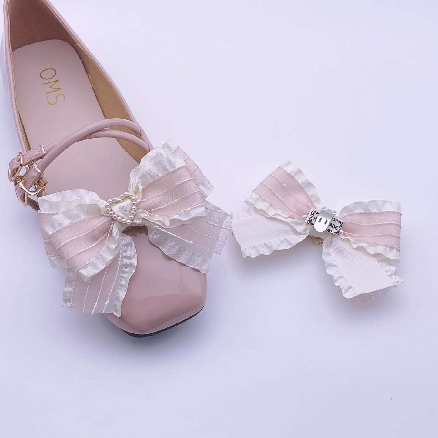 Pink Fairy Princess Bow Shoe Clips - Sweet Lolita Accessories