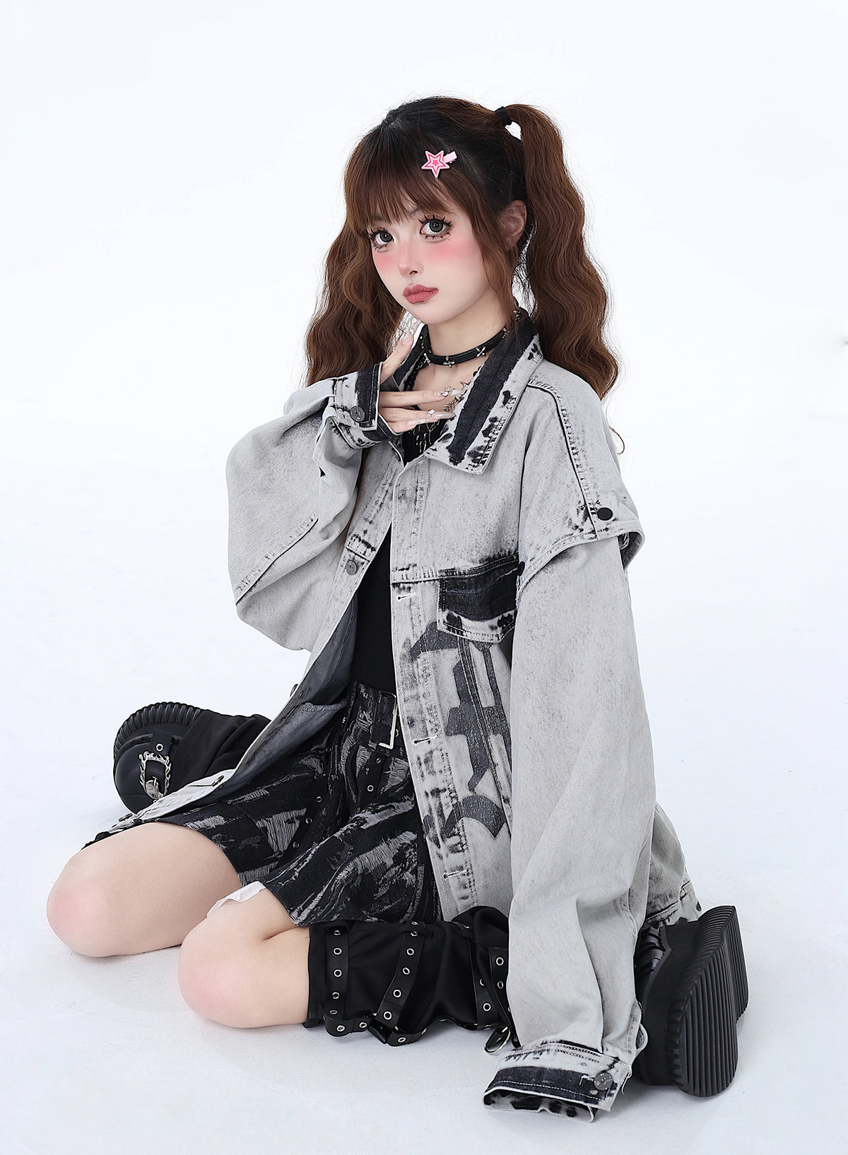 Retro Denim American Loose Street Design Niche Jacket Bike