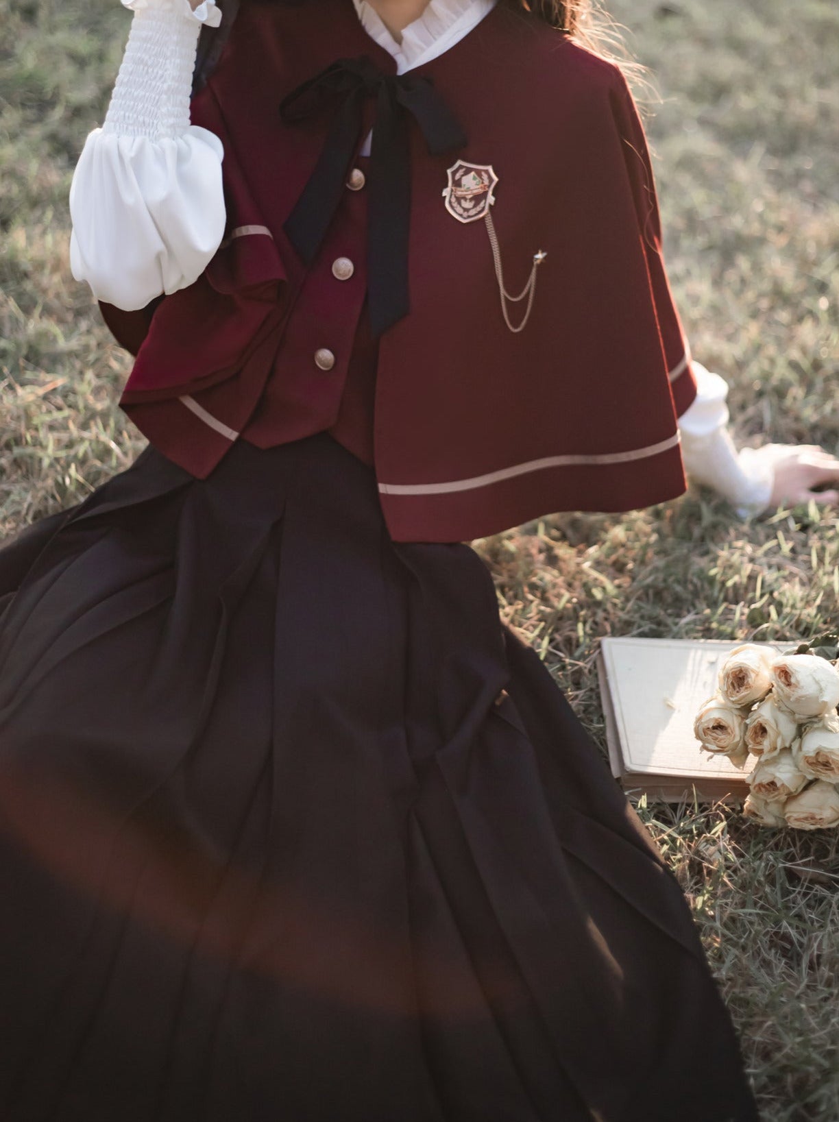 クリスティーンケープ エレガントスカート ベストシャツ ロング