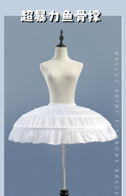 Best Value ! Lolita Petticoat Hoop Skirt - Fishbone Cage Crinoline for Cosplay & Stage Performance