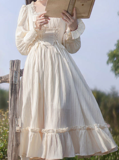 オイルネックスクエアフラワー+ペイントフレンチビスチェドレス