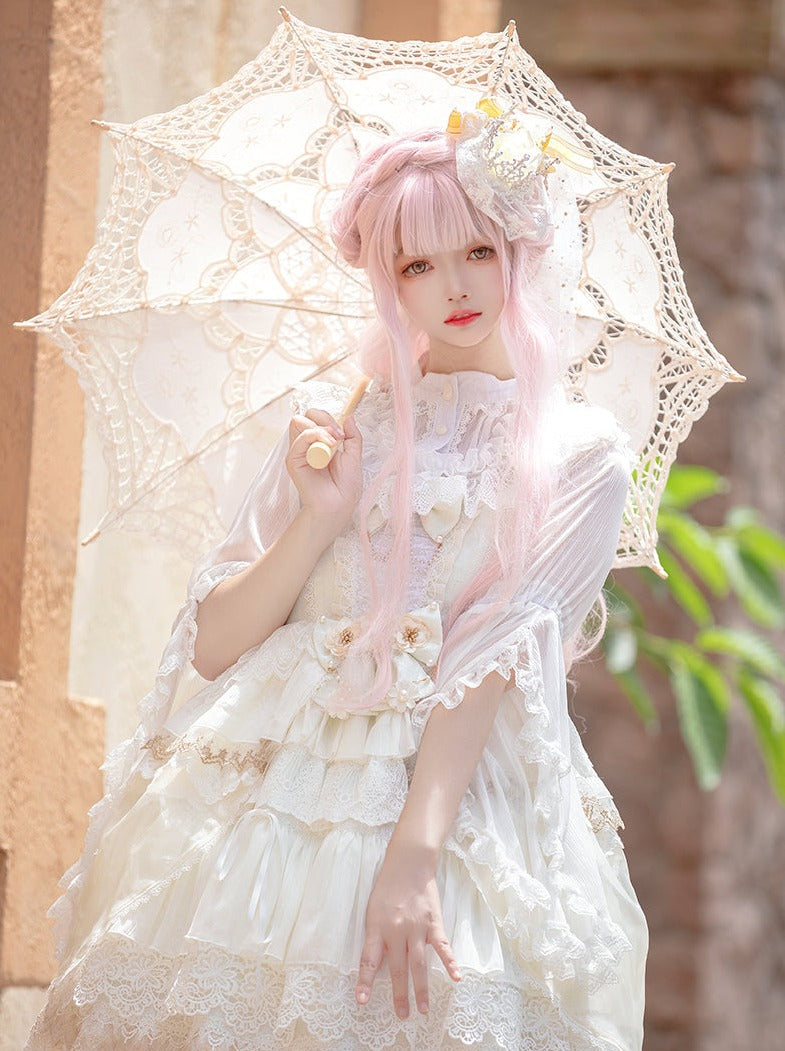 ゴージャスなプリンセスロリータのウェディングドレス