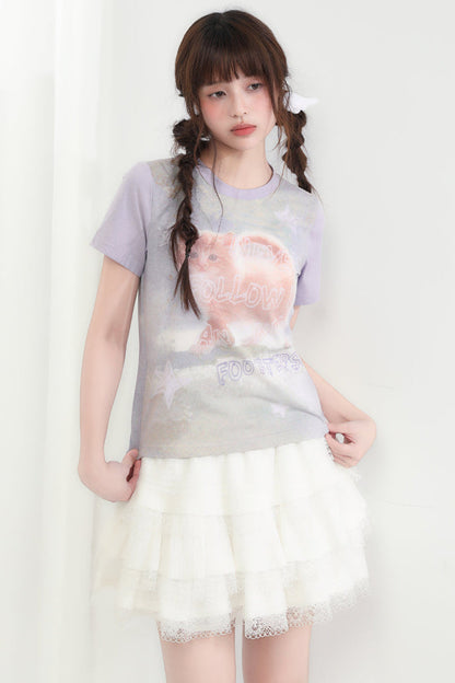 キャットトップラウンドネック