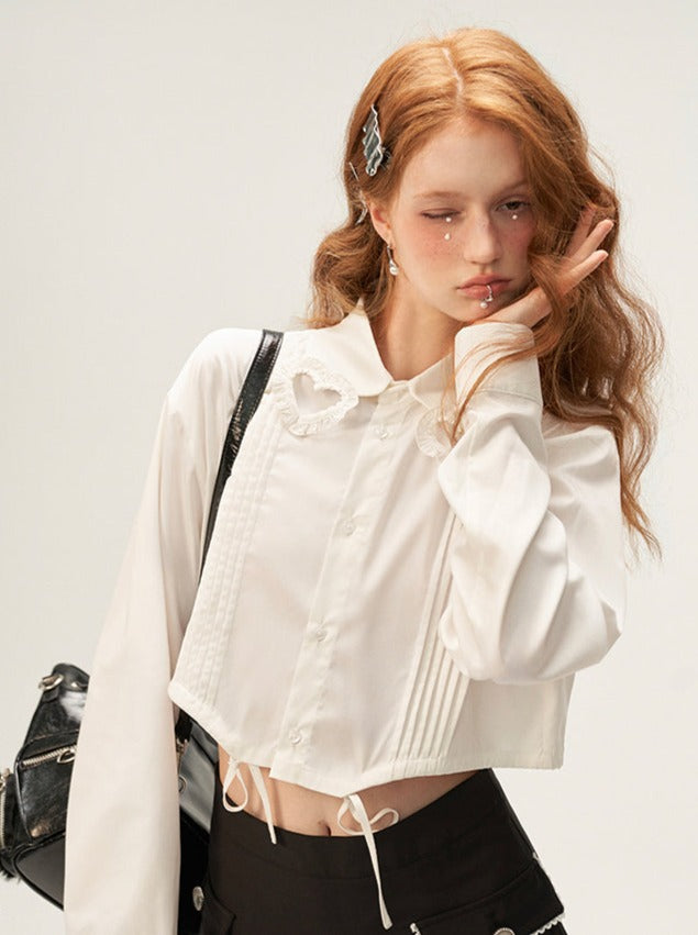 ショートハートシャツ ガーリー