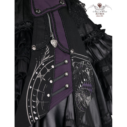 Sin Embroidered Corset Belt & Double-Sided Printed Train