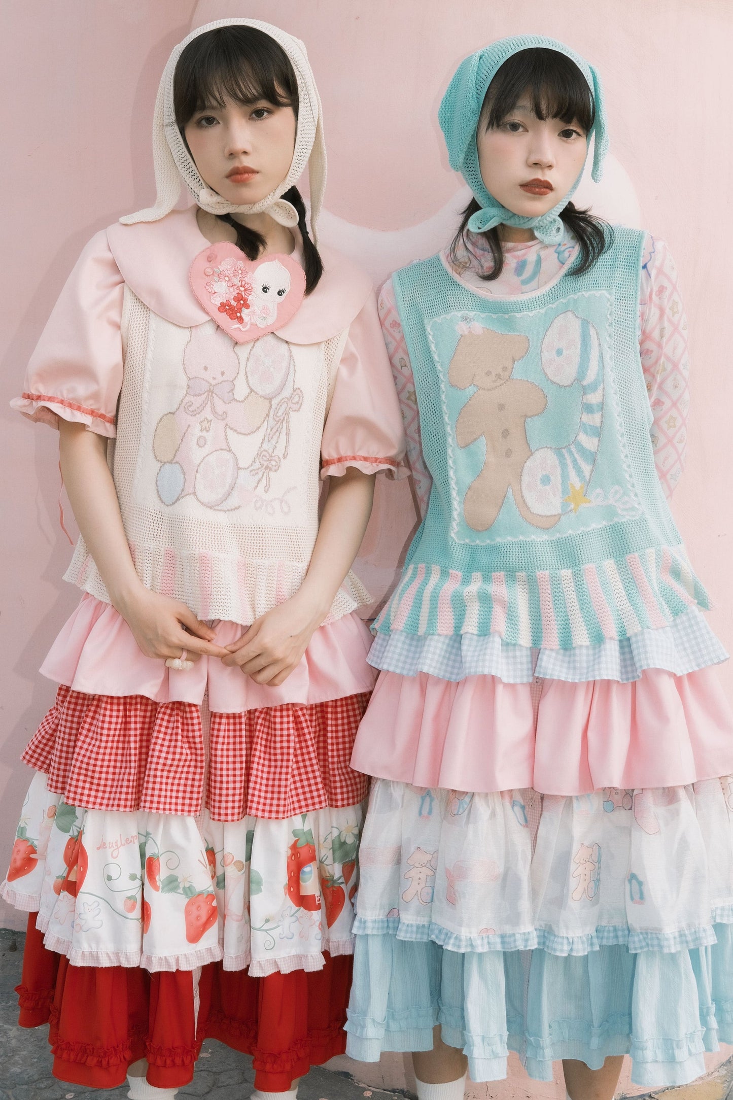 サブカルチャー動物帽子メッシュベスト+