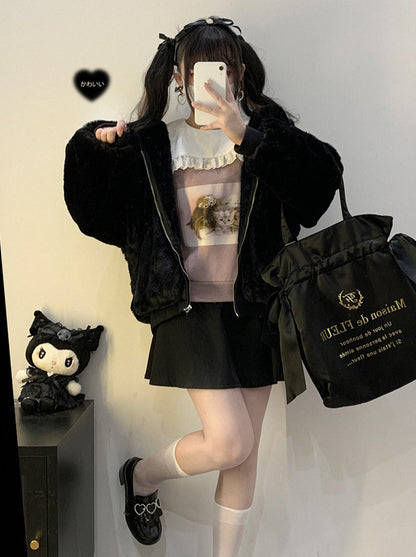 Race Square Sneaker mit farbigem Katzen-Print