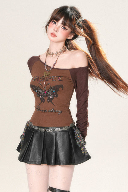 ショルダーウエスタンセクシートップ スラウチワン