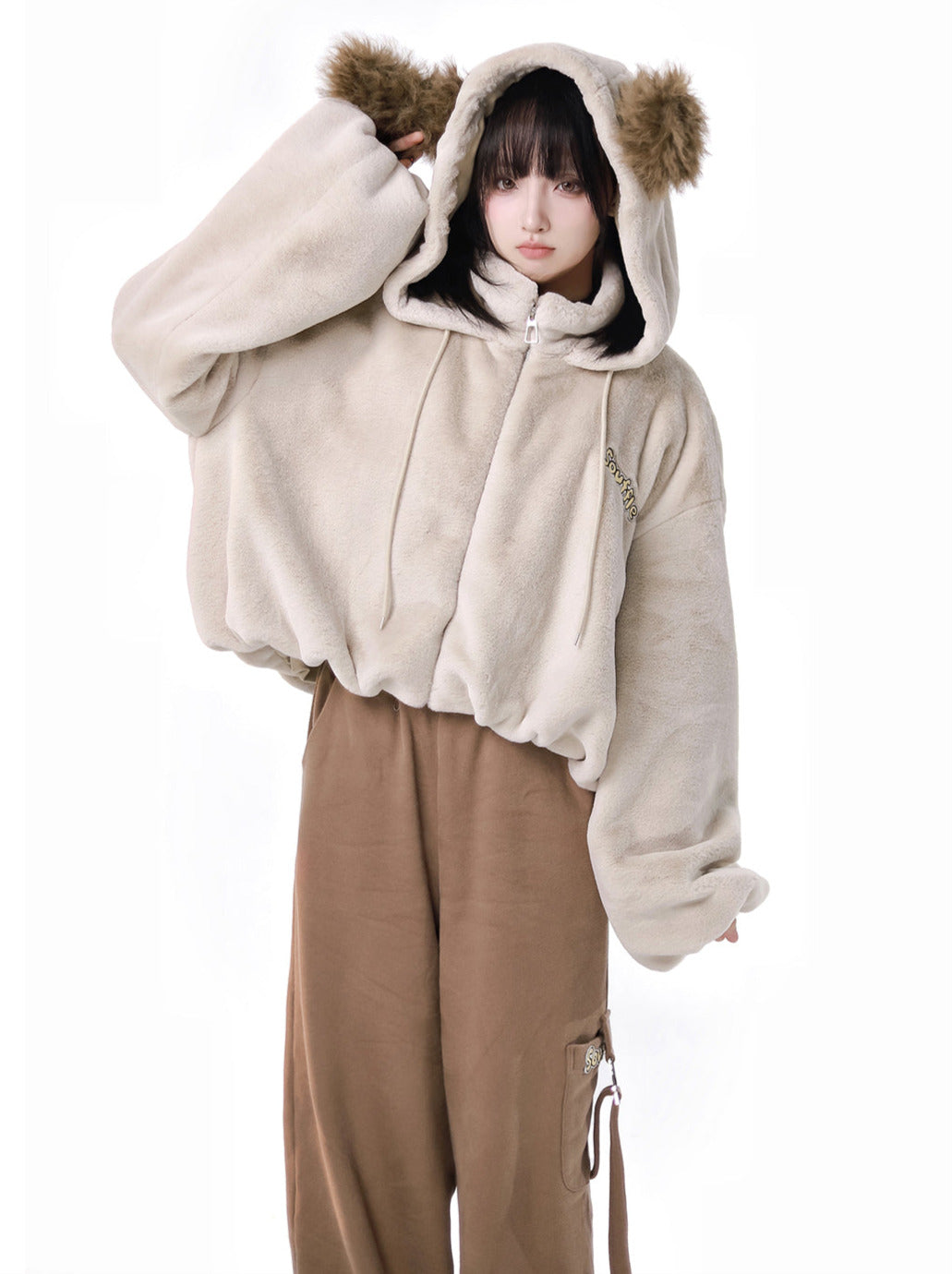 Hoody Fake Far Court + Samt-Freizeithose