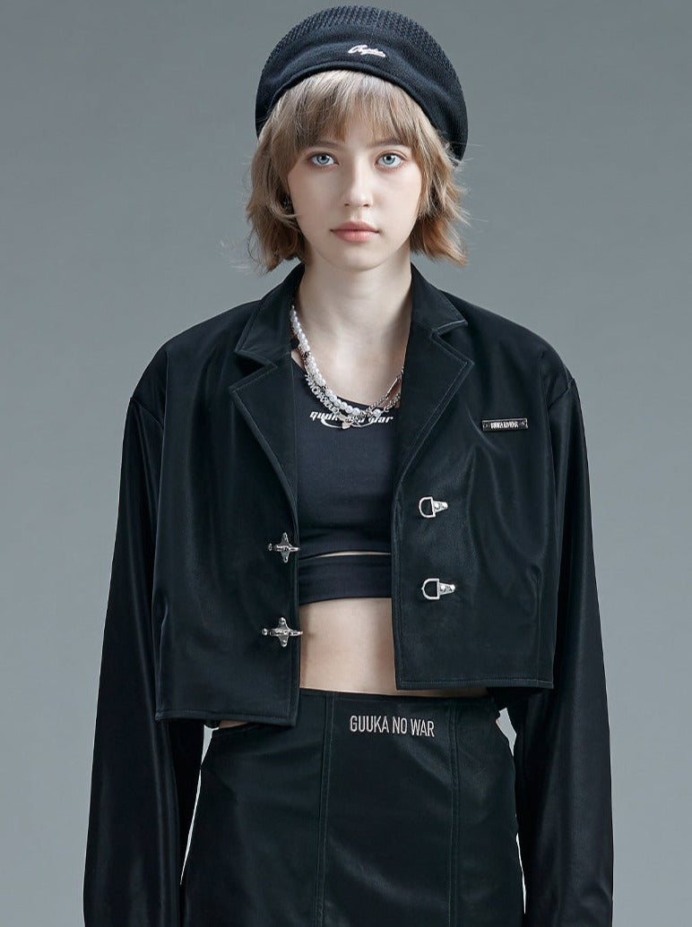 レザースーツジャケットショート