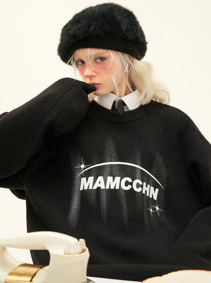 Mode Logo Knit American Over