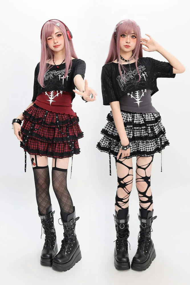 and Y2K smock Light skirt vest Asian