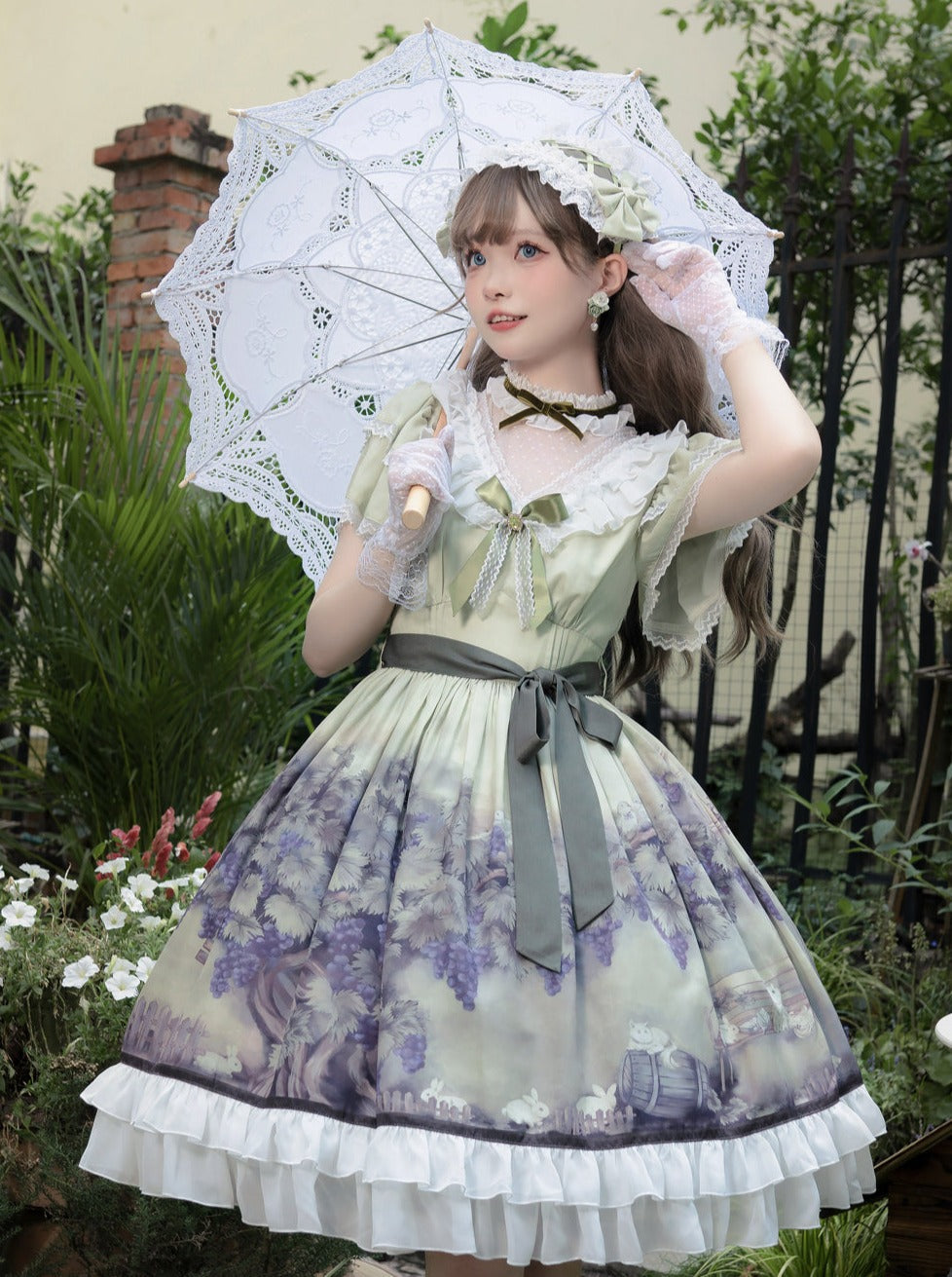 Vineyard Flower Retro Lolita Dress