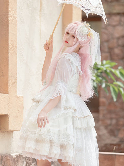 ゴージャスなプリンセスロリータのウェディングドレス