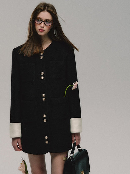 Tue Jacket Management Middle Wool Tile Old