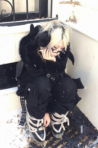 Dark Pentagram Coat Patchwork Hoodie