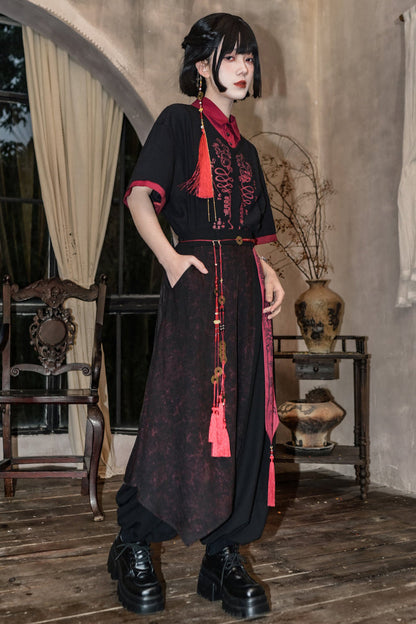 ダークレッグチャイナパンツ ワイド