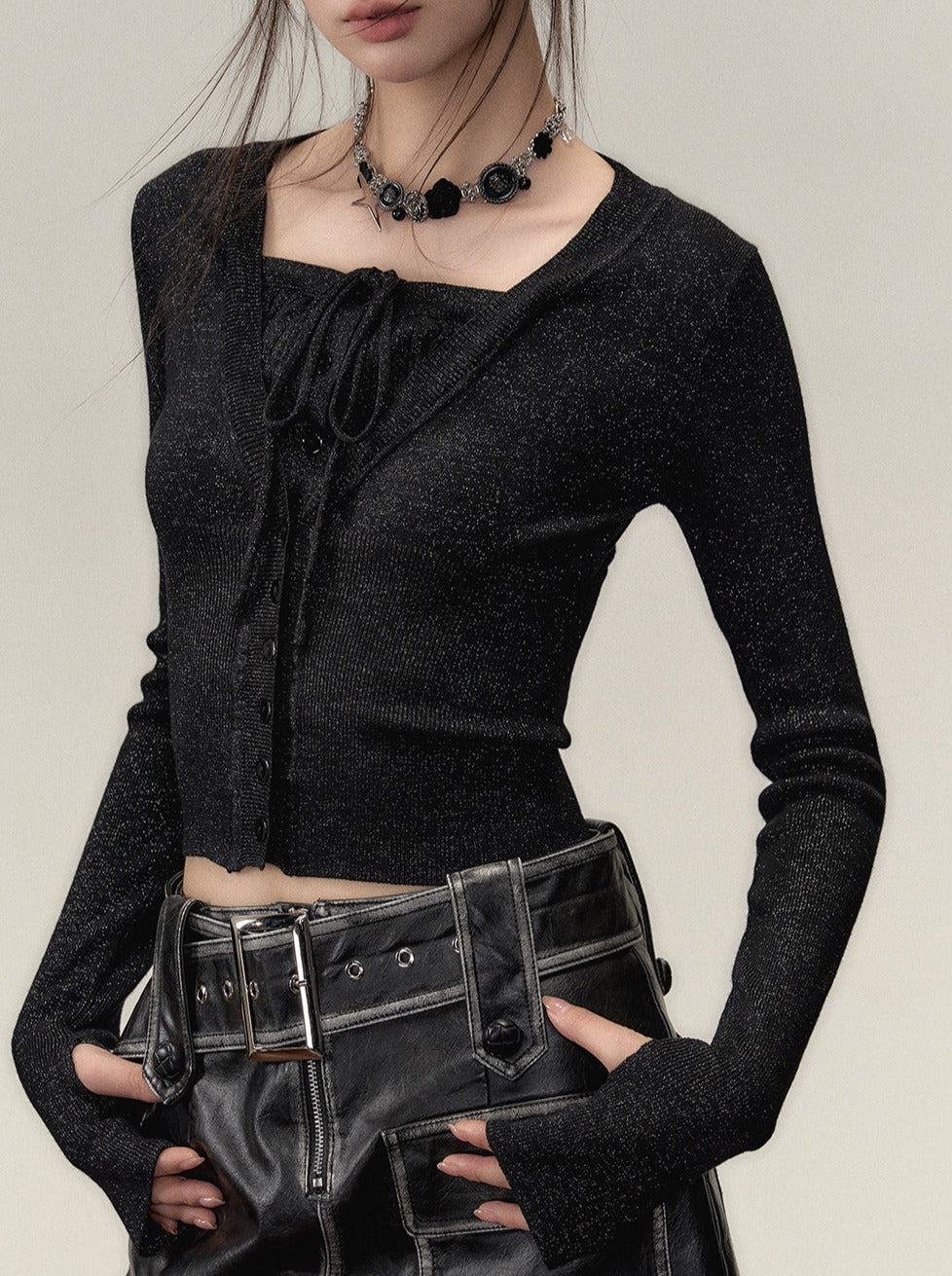 Gefälschte zweiteilige Ramewest Slim Tops