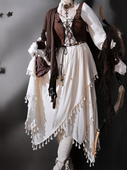 Stil Kleid Exotische Weste Cape