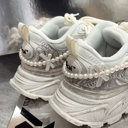 Pearl Heel Chain - Lolita Shoe Accessory DIY Detachable Buckle