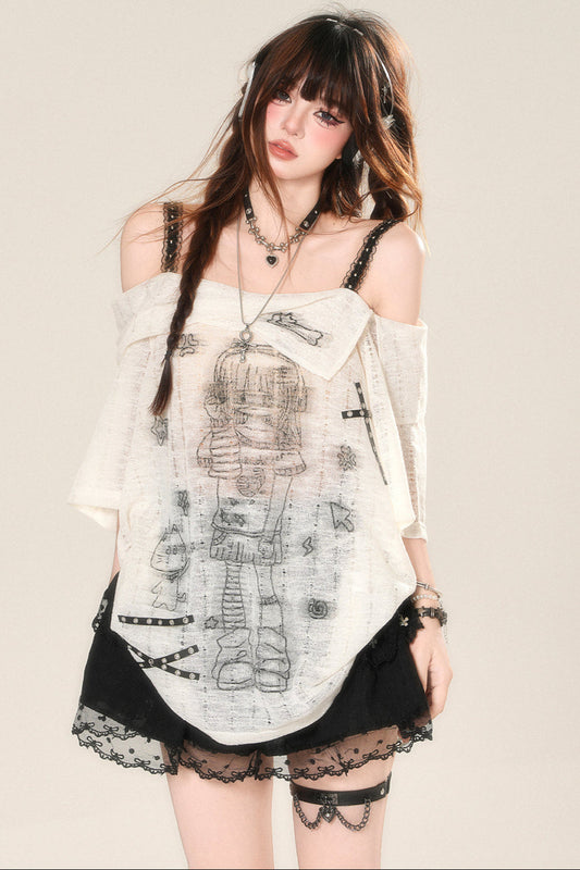 ホルターネックのシアーレーストップス