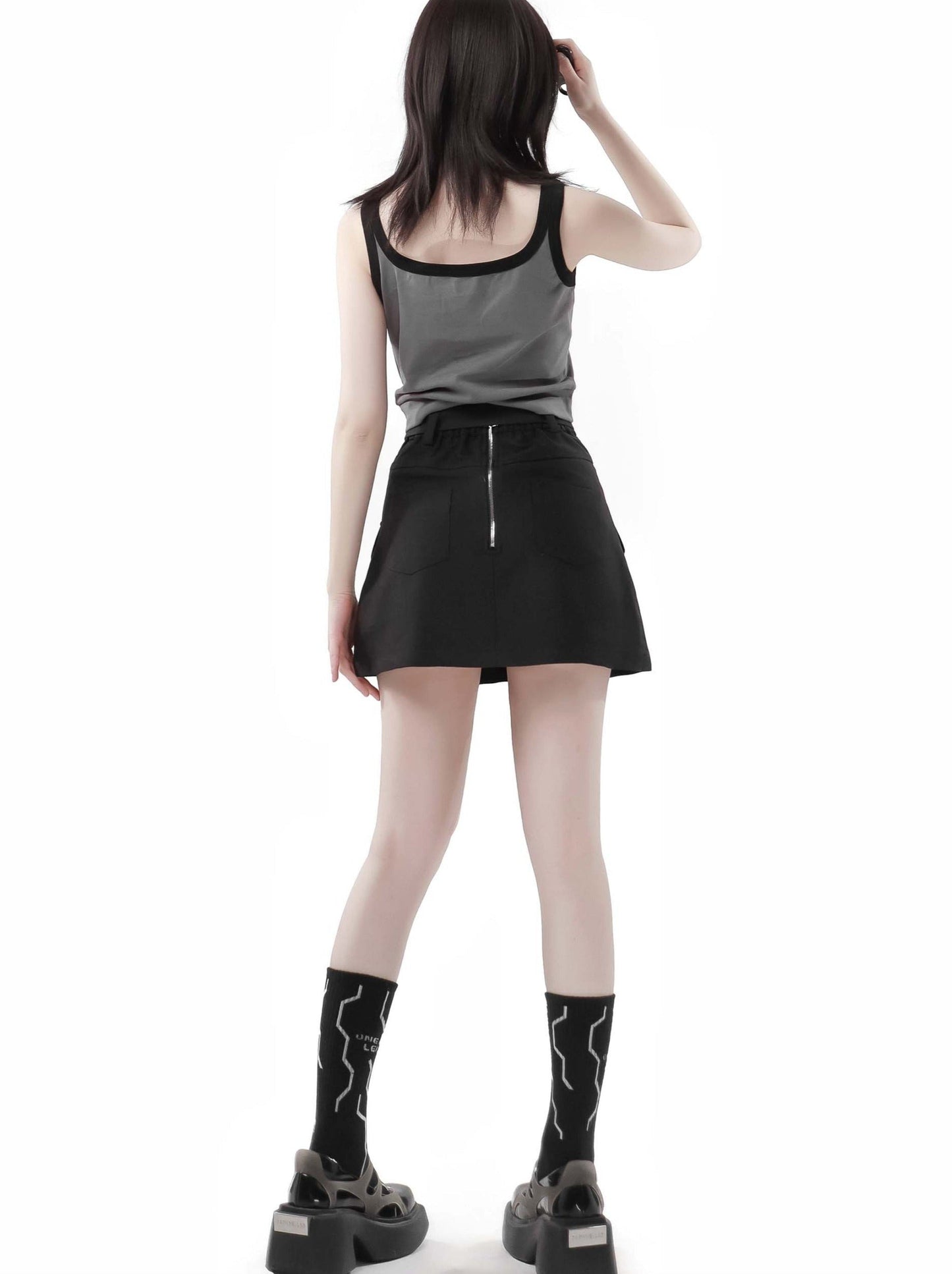 キャミソール＋キーネックスカート カラーアメリカンガールカーゴスリー