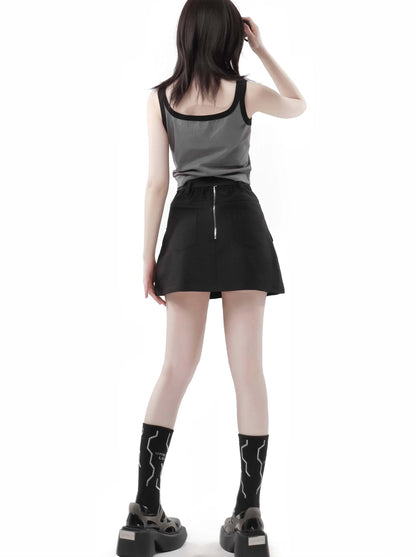 キャミソール＋キーネックスカート カラーアメリカンガールカーゴスリー