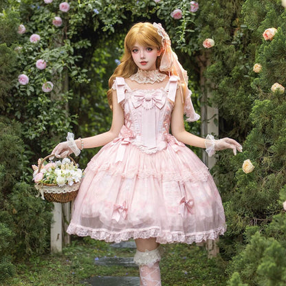 Primrose Nocturne Lolita Long SP / Short JSK / Cardigan & Overskirt Set